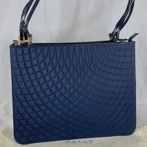 BALLY Authentic Vintage Quilted Navy Blue Fabric